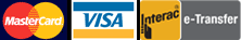 Visa, Mastercard, and e-Transfer Accepted